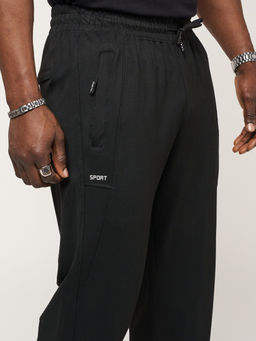 Брюки джоггеры спортивные большого размера мужские черного цвета 006Ch - FUYOUKAI фото 9