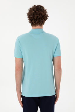 Erkek Slim Fit Polo Yaka A__k Mavi Basic Ti__rt Sepette S_rpriz _ndirim - U.s. polo assn фото 5