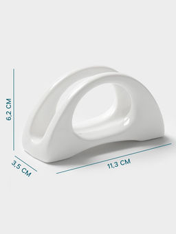 Салфетница Hanna Knövell, 11.3 см, h=6.2 см, фарфор, белая