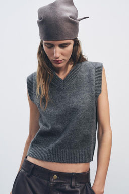 PLAIN KNIT VEST - Zara фото 4