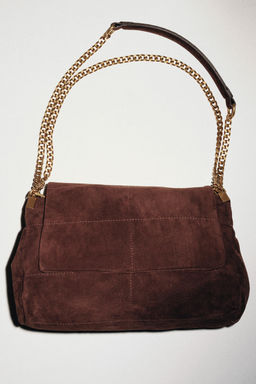 SPLIT SUEDE LEATHER SHOULDER BAG - Zara фото 12