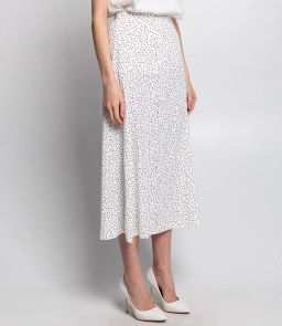 Юбка #ОКТ015002, белый,коричневый