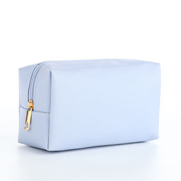 Косметичка женская на молнии, маленькая, объёмная, голубая