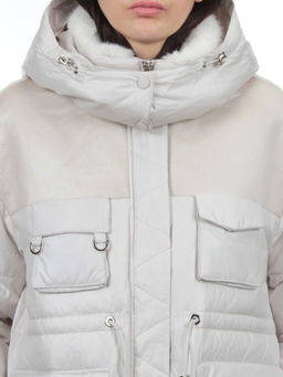 338-X28 LT. BEIGE Куртка зимняя женская (200 гр. холлофайбер) - Fashion фото 4