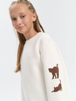 Платье-свитшот Молоко с принтом 7+ - Bungly фото 4