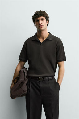 POLO ESTRUCTURA VERTICAL / Marr?n oscuro - Zara фото 2