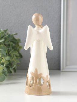 Сувенир керамика "Девушка-ангел с резным платье" 5,5х5,2х16,4 см