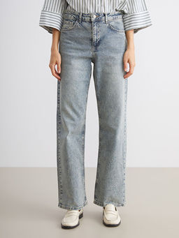 Straight Fit Kad?n Jean Pantolon