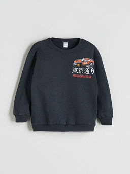 Bisiklet Yaka Erkek ?ocuk Sweatshirt