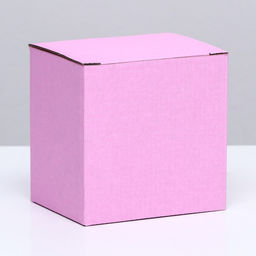 Цена за 10 шт. Коробка под кружку, без окна, розовая 12 х 9,5 х 12 см