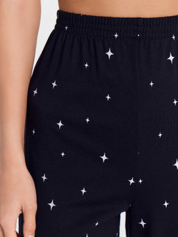 Пижама женская черная с принтом звезды звездная россыпь на черном 592559 - Mark formelle фото 6