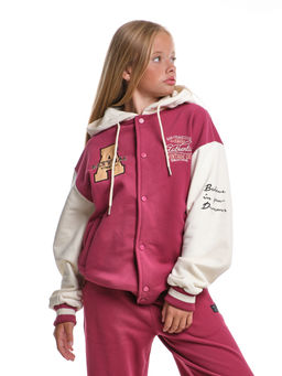 Толстовка с капюшоном с принтом 33-7647 красный - Mini maxi фото 7