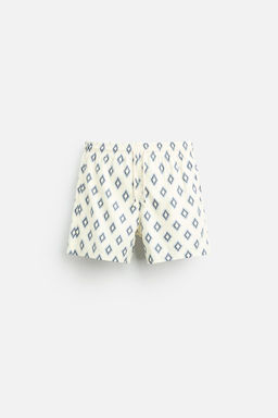 REGULAR GEOMETRIC PRINT SWIMMING TRUNKS