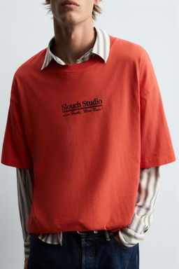 CONTRAST PRINT T-SHIRT - Zara фото 5