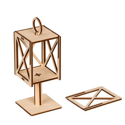 Заготовка для декорирования Mr. Carving КЛ-20 Заготовка на подставке Фонарик фанера 6 х 6 х 13.2 см фото 3