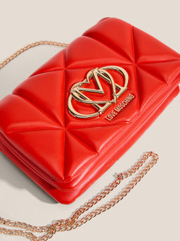 Кросс-боди LOVE MOSCHINO EMBOSSED Q Артикул 4561108, рубиновый  фото 2