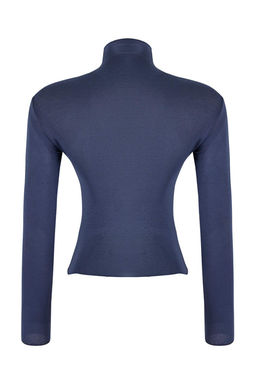 Antrasit Transparan Dik Yaka Esnek Normal Boy Orme Bluz TWOAW26BZ00266