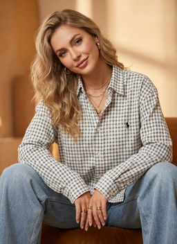 K13516 Рубашка OVER SIZE (хлопок) БЕЛЫЙ