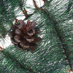 Гирлянда хвойная новогодняя «Серебро с шишками» ёлочная, 270 см, 110 веток