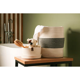 Корзина для хранения SL Home Бэлл, плетёная, ручной работы, малая, 252513.5 см, белая - Sima-land home фото 7