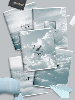 Тетрадь 48 л. А5 кл. скреп. офс. LOREX SOUND IN CLOUDS мел. карт. двойная обложка запечатка форзаца, soft touch