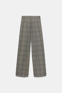 ZW COLLECTION CHECKED DARTED TROUSERS - Zara фото 8