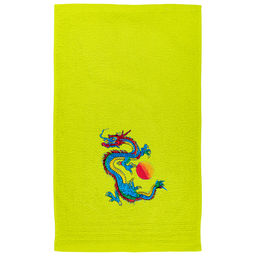 ПОЛОТЕНЦЕ МАХРОВОЕ ГОД ДРАКОНА,40Х70СМ,ЛАЙМ, МАХРА