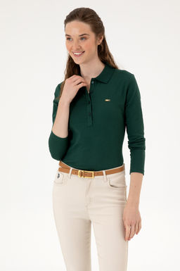 Kad_n Koyu Ye_il Basic Sweatshirt Sepette S_rpriz _ndirim