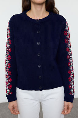 TRENDYOLMILLA Lacivert Nak?s Desenli Triko H?rka TWOAW25HI00379  фото 3