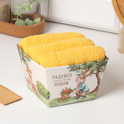 Набор полотенец Этель Радуйся простым вещам 35х50 см - 3 шт, 100% хл, , махра 340 г/м2  фото 9