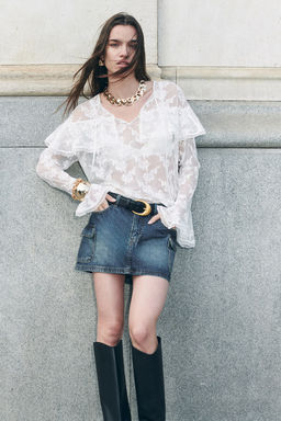Minifalda cargo en denim - H&m фото 3