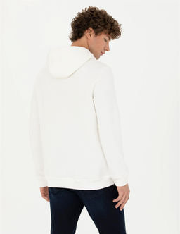 Beyaz Regular Fit Kap__onlu Sweatshirt - Pierre cardin фото 5