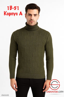 Свитер мужской теплый с горлом