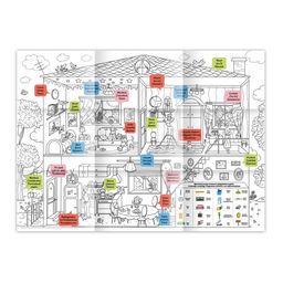 Раскраска-постер для детей арт. 50732/ 10 Whats up in the house. В доме - Феникс+ фото 2