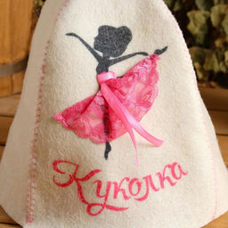 Шапка для бани Куколка, принт, войлок - Simaland фото 2