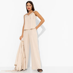 Брючный костюм нарядный Приручённый шик (3 в 1 бежевый) - Charutti фото 6