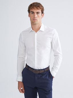 Ekstra Slim Fit Uzun Kollu Gabardin Erkek G?mlek