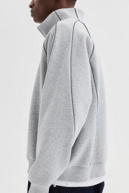 Sudadera con media cremallera Loose Fit - H&m фото 6