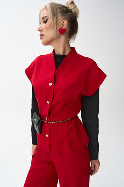 Жилет Джолин (красный) - Эльза фото 12