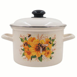 Кастрюля 2,0 литра (Цветочный мед) (С-1610АП2/4Жм) - Лысьвенские эмали фото 2