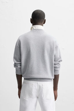 RELAXED FIT COTTON BLEND SWEATER - Zara фото 19