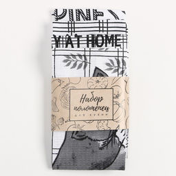 Набор полотенец Доляна Гармония 28х46 см - 4 шт, 100% хлопок, вафля 160 г/м2 фото 9