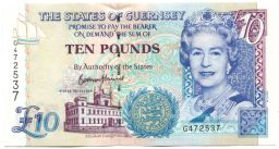 10 фунтов 2015 года Гернси