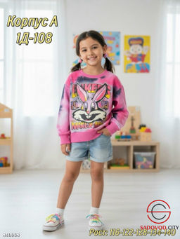 Толстовка с рисунком для девочки - Bruno фото 3