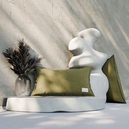 Подушка Этель, 30х50+1 см, зеленый, 100% хлопок  фото 2