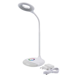 TLD-535 White/LED/250Lm/5500K/Dimmer Светильник настольный с ночником RGB, 4W. Встроенный аккумулятор 1800mAh. Сенсорный выключатель. Белый. TM Uniel.