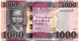 Банкнота 1000 шиллингов 2020 года Южный Судан