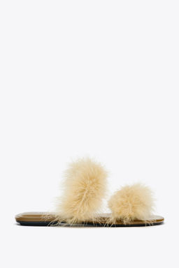 FEATHER STRAP SANDALS - Zara фото 5