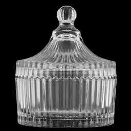 Икорница стеклянная Плиссе 260мл, д10,5см, h5см, стеклянная крышка, общая h12см, в коробке, Дели Гласс (Deli Glass)(Китай) - Домашняя мода фото 3