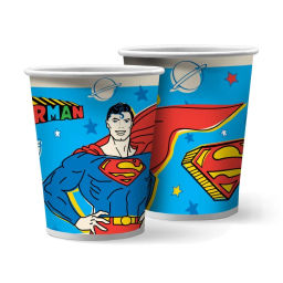 Цена за 3 шт. Набор бумажных стаканов 250мл 6шт "Superman"